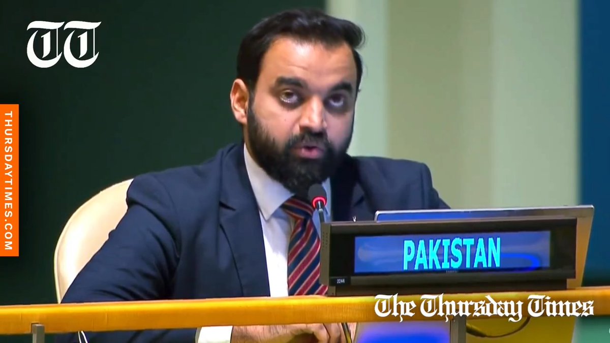 اقوام متحدہ میں پاکستانی مندوب کا بھارتی وزیرخارجہ کو جواب؛ بھارت کشمیر میں ریاستی دہشتگردی میں ملوث ہے۔ یہ بھارت ہے جو پاکستان کیخلاف پراکسیز کے ذریعہ دہشتگردی کرواتا ہے، بھارت بلوچستان میں بلوچ لبریشن آرمی اور مجید بریگیڈ کا سپانسر ہے اور وہاں انکے ذریعہ دہشتگردی کروا رہا ہے۔