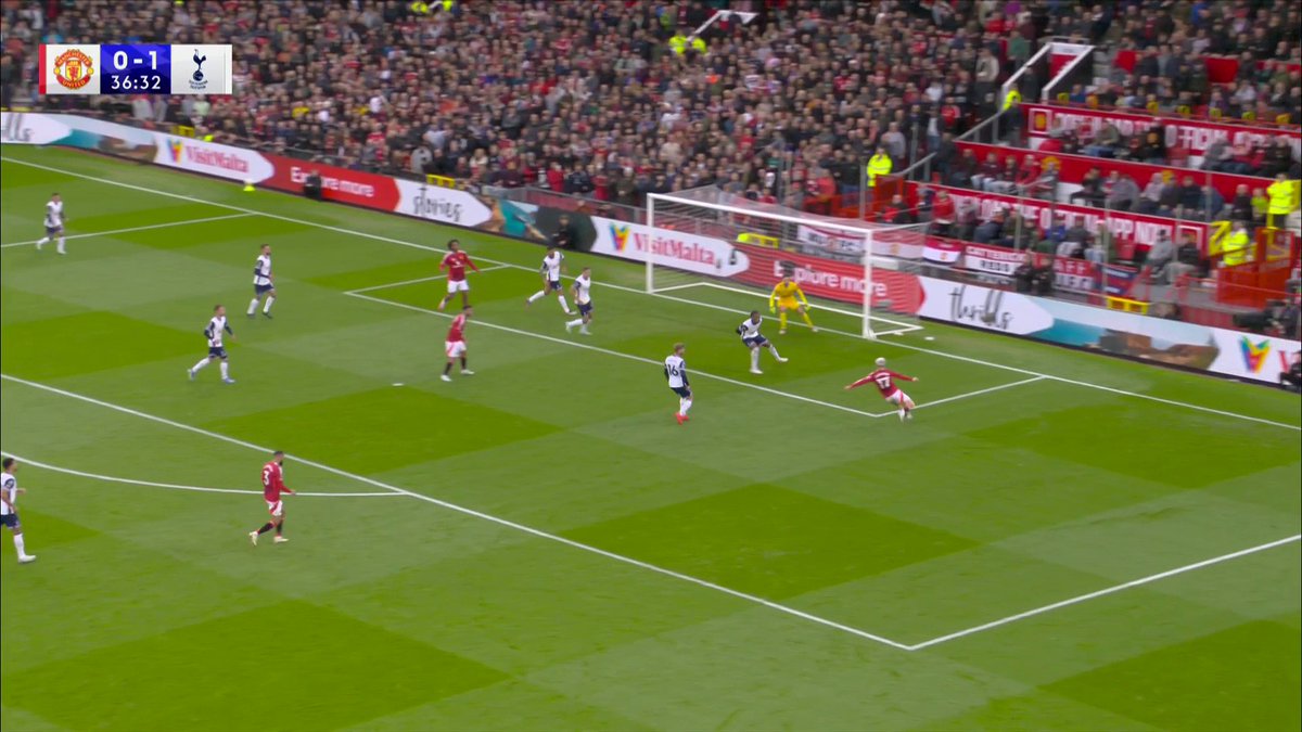 Garnacho was THIS close to equalising for Manchester United! 😲