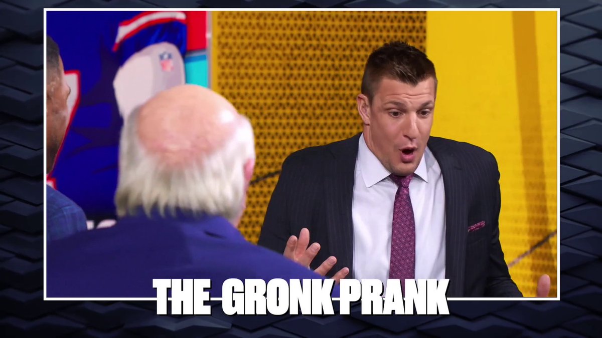 In Rob Gronkowski's first season on FOX, the crew tricked him into believing there was a #Cowboys TE named Rich Russo, who had two fingers missing. Then they had to talk about it and Gronk just made up some stuff. This prank is awesome 😂😂