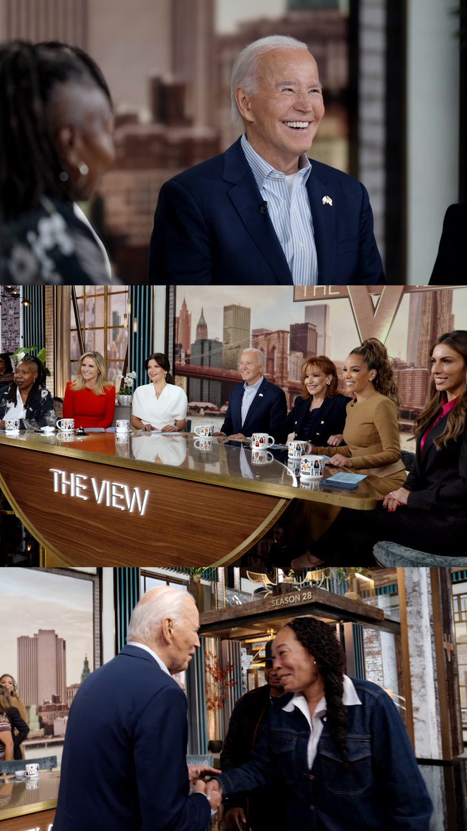 Whoopi, Joy, Sunny, Sara, Alyssa, Ana – and President Joe Biden.