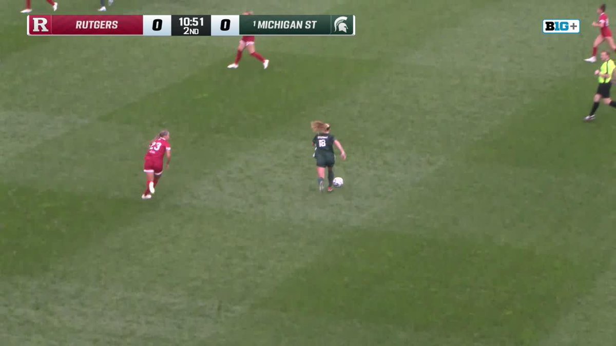 GOOOAAAALLL MSU! MACKENZIE ANTHONY 🔥 She gives the Spartans the 1-0 lead with just over 10 minutes to go! Justina Gaynor and Adelle Francis with assists! 79:15 | MSU 1, RU 0 #GoGreen