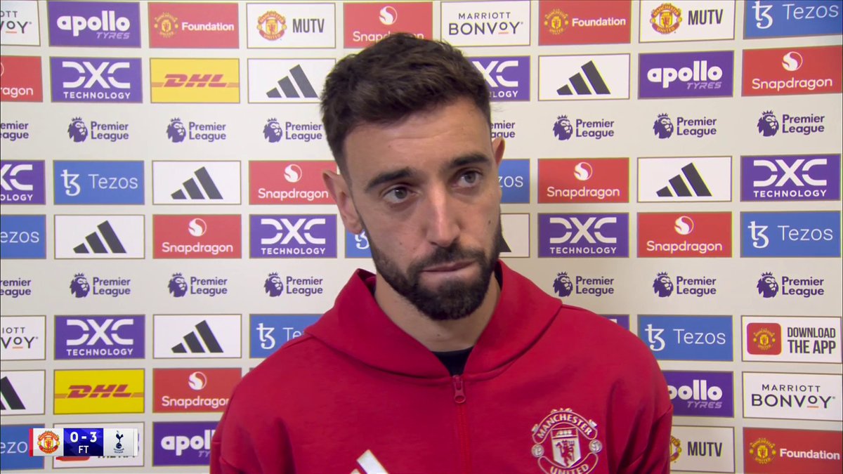 "It's NEVER a red card!" ❌ Bruno Fernandes reacts to being sent off vs Tottenham! 🟥
