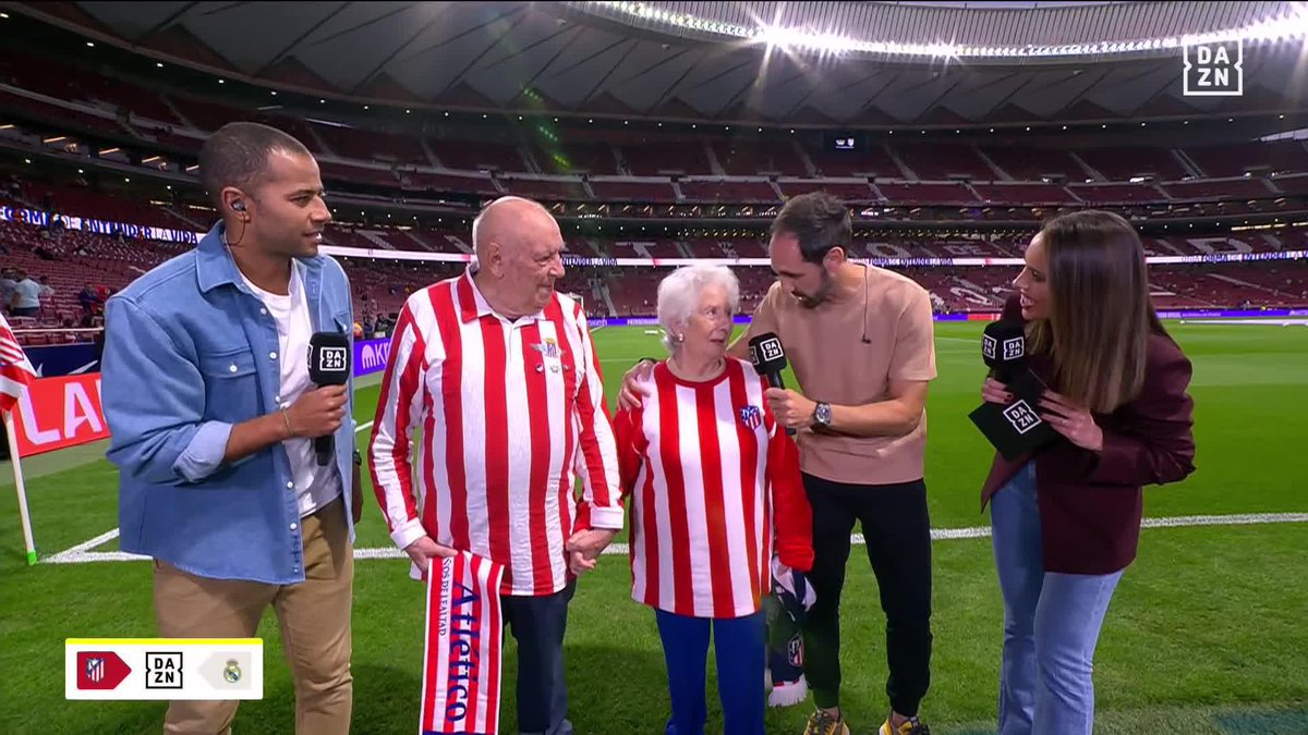 Nieves y Andrés ❤️ Da igual si eres del Madrid o del Atleti. Historias que emocionan 🥹 🙌 Disfruta del #AtletiRealMadrid en DAZN 🙌