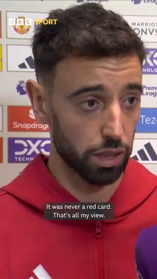 Bruno Fernandes wanted the chance to speak about his red card after today’s defeat. #BBCFootball