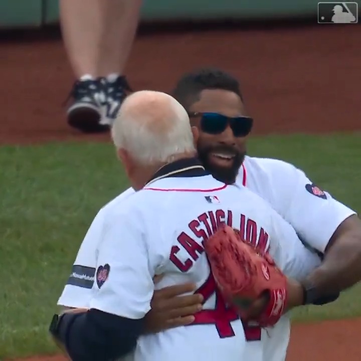 "I chose Jackie because Jackie catches everything." - Joe Castiglione before throwing first pitch to JBJ