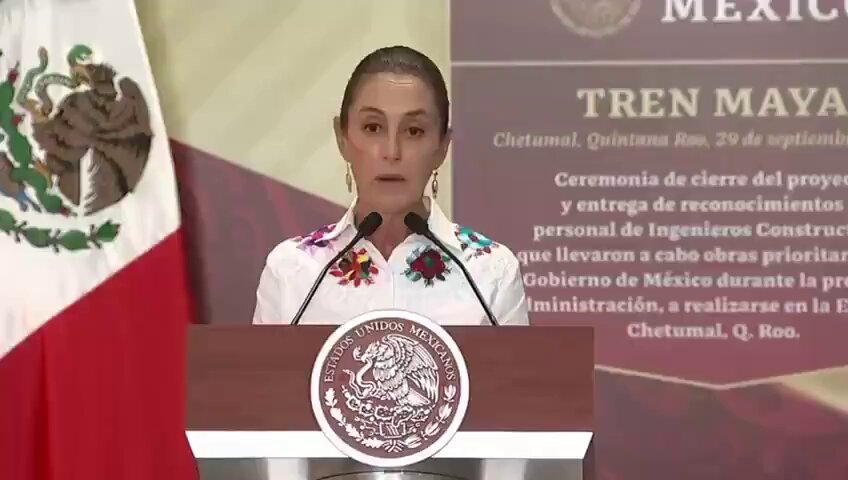 #ULTIMAHORA 🚨 GRAN DISCURSO de Claudia Sheinbaum Pardo en su última gira con Andrés Manuel "Le digo a usted y al Pueblo de México, estoy lista, estoy fuerte, esta listo el Pueblo de México para iniciar la Segunda Etapa de la Cuarta Transformación de la vida Pública de México". Que Viva el Presidente López Obrador Que Viva el Tren Maya Que Vivan los Mayas Que Viva Quintana Roo Que Viva México 🇲🇽 Hasta Siempre Querido Presidente...