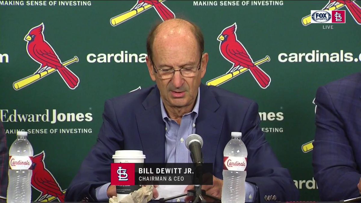 This seems relevant Bill DeWitt Jr. after the #STLCards fired Mike Matheny: "Some places winning is just a winning record. ... But not in this city. Not with this franchise."