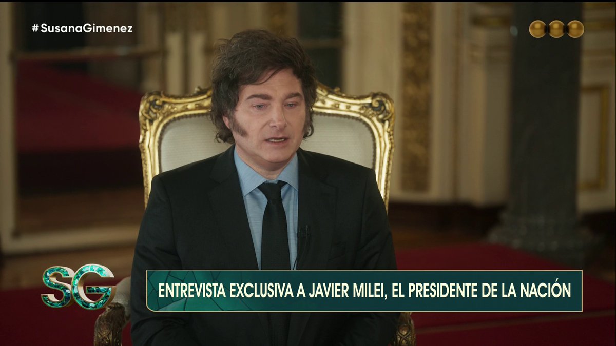 👉 Así comienza la nota de Susana junto al presidente de la Nación Javier Milei desde la Casa Rosada💬 ¡Seguí el programa de #SusanaGimenez en 💫