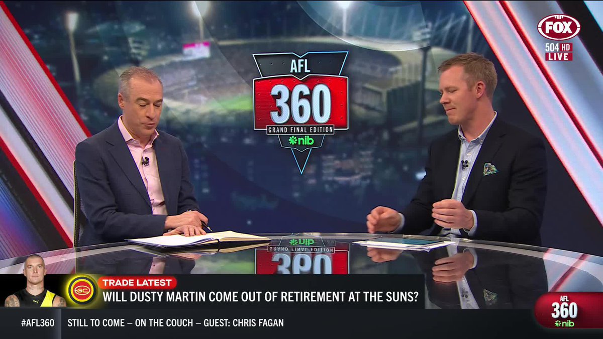 Gerard Whateley thanks Mark Robinson as his incredible stint on #AFL360 comes to an end. 📺 Watch #AFL360 on Foxtel CH 504 or stream via Kayo Sports