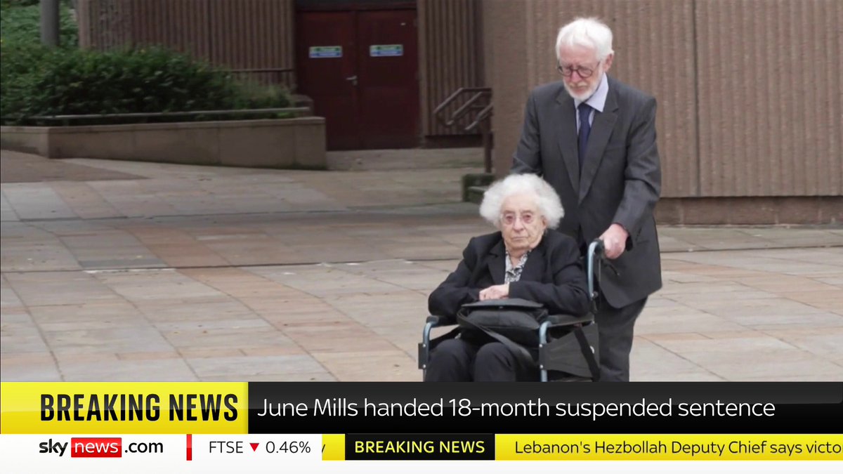 BREAKING: A 96-year-old has been given a suspended prison sentence after pleading guilty to causing the death of a woman by dangerous driving Greg Milam reports from Liverpool 📺 Sky 501, Virgin 602, Freeview 233 and YouTube