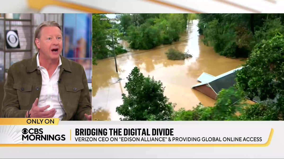 .@verizon CEO Hans Vestberg says it will “take some time” to fully restore power to customers in Tennessee and the Carolinas, after Hurricane Helene wiped out access for millions of residents across the South.