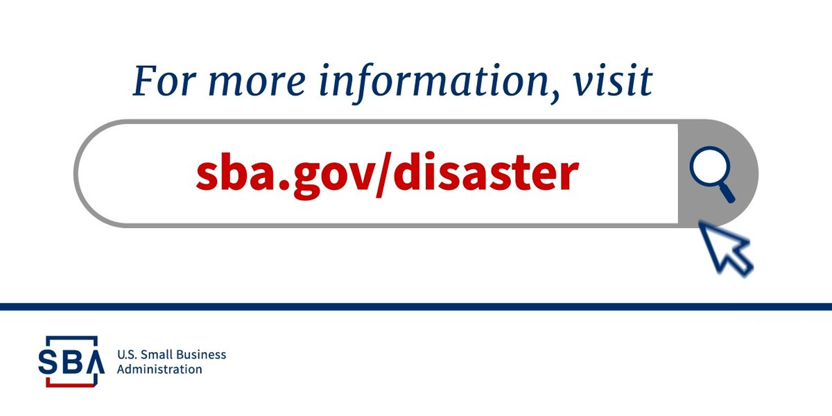 Business owners in declared disaster areas can apply for SBA assistance to help you recover. 📝 Apply for assistance: Get help with your application: 📞 (800) 659-2955 📧 disastercustomerservice@sba.gov Follow SBA Office of Disaster Recovery & Resilience for more #Helene updates.
