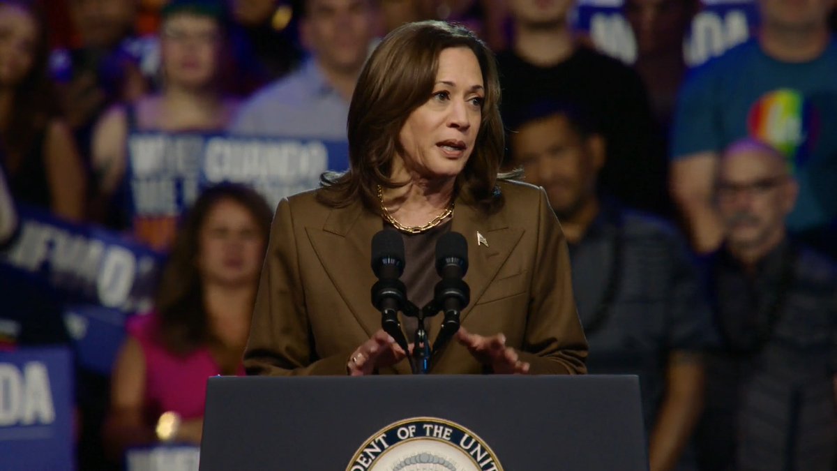 Vice President Harris: I want to say a few words about Hurricane Helene. I know that everyone here sends their thoughts and prayers for the folks who have been so devastated in Florida, Georgia, the Carolinas, and other impacted states. We will stand with these communities for as long as it takes to make sure that they are able to recover and rebuild. More than 3,300 federal personnel have been mobilized. We are deploying food, water, and generators, and working to restore water and power. And the president and I have told state and local leaders we will provide whatever help they need in the days and weeks ahead