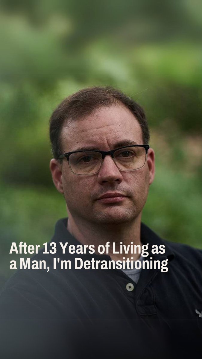 Tiger Reed’s (@RentedOcean) spouse, Jamie Reed, was the whistleblower who exposed the harm of "gender-affirming" care to minors. Now after living as a man for 13 years, Tiger has decided to detransition. “I want people to know there are more options than medicalizing their bodies for the rest of their lives.” Read Tiger’s personal essay here: