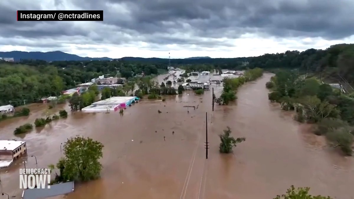 Hurricane Helene has killed at least 100 people caught in catastrophic flooding and landslides across the Southeast. It is projected to be one of the costliest hurricanes in U.S. history. Climate scientist Peter Kalmus says this was “caused by the fossil fuel industry."