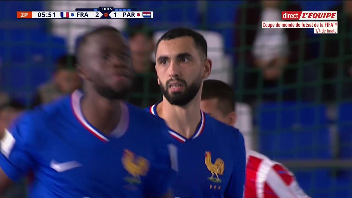 Quel travail d’Abdessamad Mohammed pour reprendre l’avantage ! 🔥🔥 🇫🇷2-1🇵🇾 #FutsalWC
