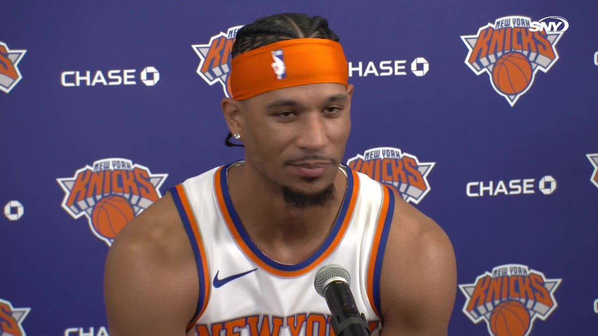 Josh Hart is JUST NOW finding out that the Knicks will be acquiring Karl-Anthony Towns 🤣