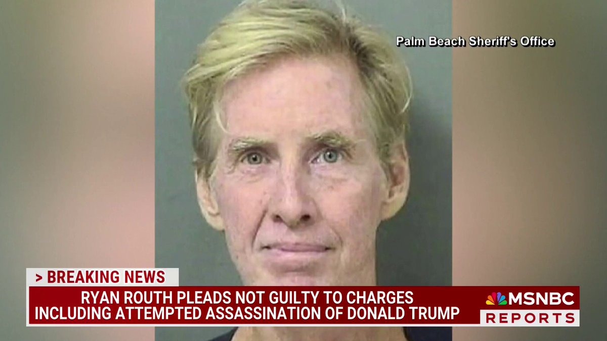 BREAKING: Ryan Routh pleads not guilty to charges including attempted assassination of Donald Trump.