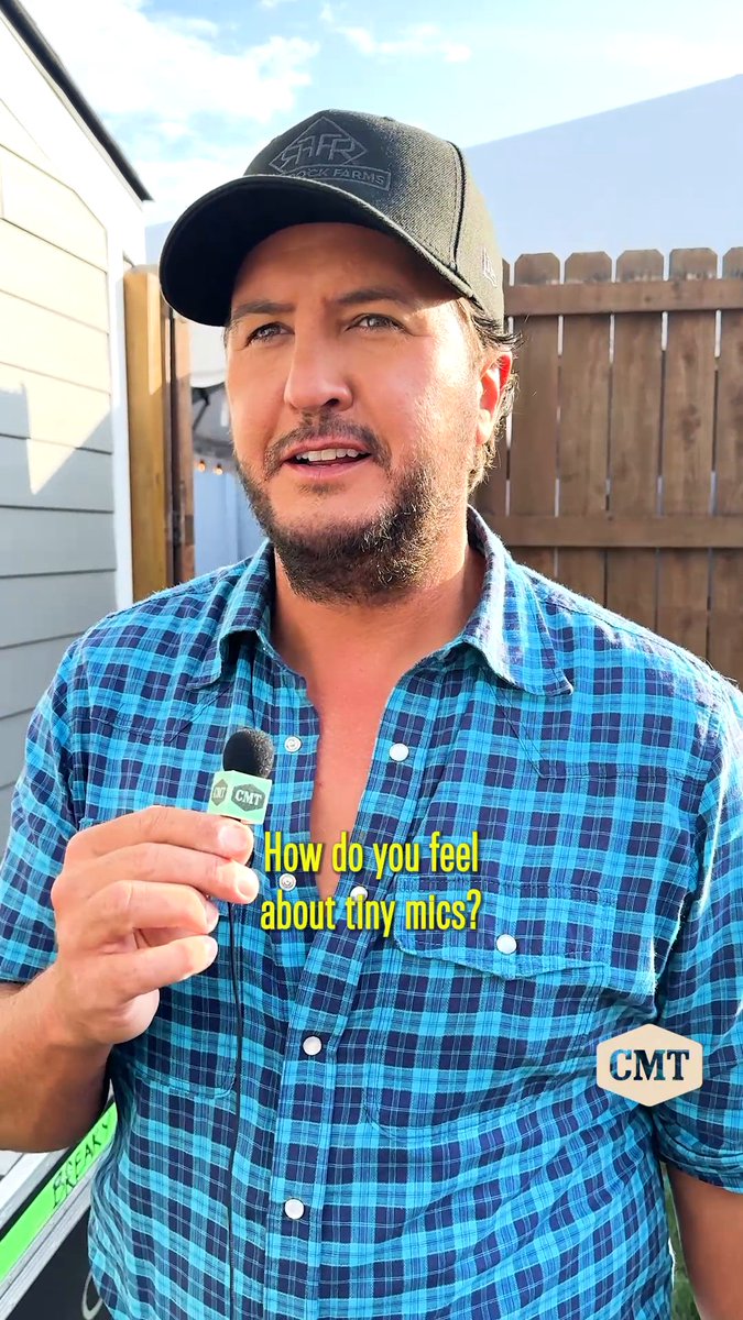 .Luke Bryan's words, not ours: Big egos deserve tiny mics 😜