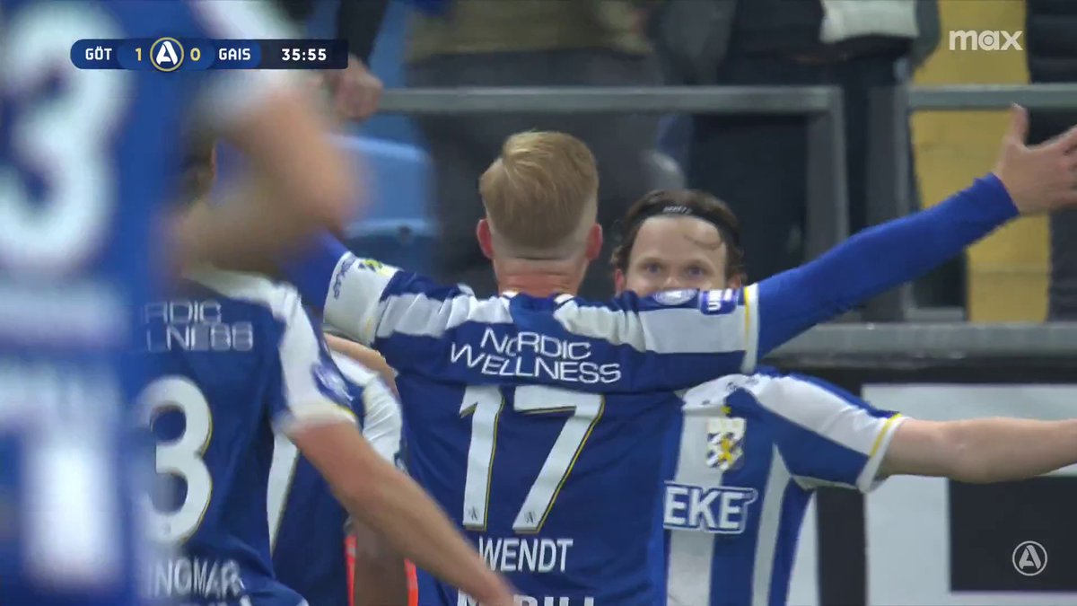 1-0 IFK Göteborg! Kolbeinn Thordarson ger Blåvitt ledningen mot GAIS 🔵⚪ 📲 Se matchen på Max
