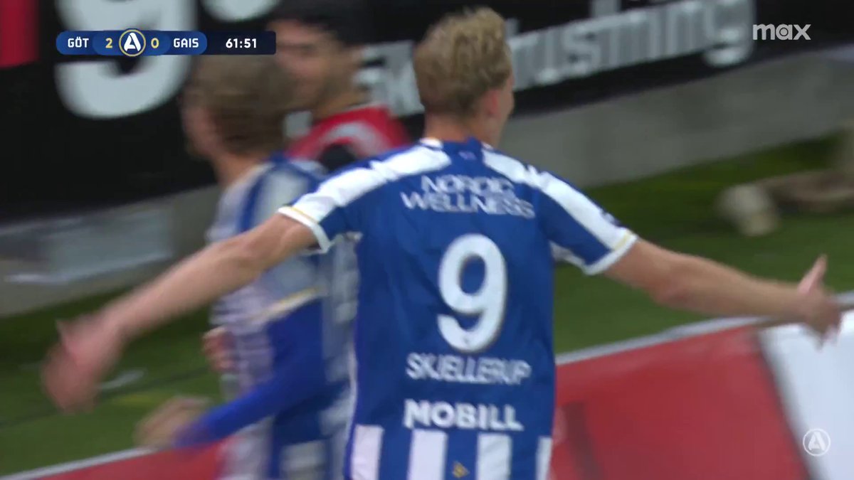 2-0 IFK Göteborg mot GAIS! Laurs Skjellerup nätar i Allsvenskan för första gången sedan i april! 🔵⚪ 📲 Se matchen på Max