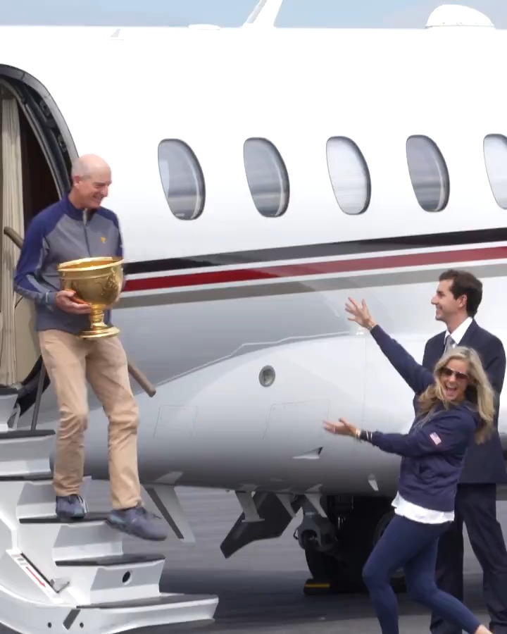 Bringing the Cup home 🇺🇸 Captain Furyk has arrived in Jacksonville! He’s back at work tomorrow to host and play in this week's Constellation FURYK & FRIENDS.