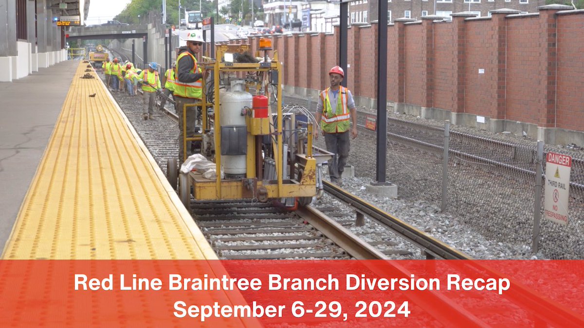 ⏱️~24 minutes saved roundtrip. ⏩37 speed restrictions removed. After 24 days of uninterrupted access, we were able to deliver major service improvements to our riders on the Red Line Braintree Branch. Thank you to our riders for giving us the time needed for #BuildingABetterT.