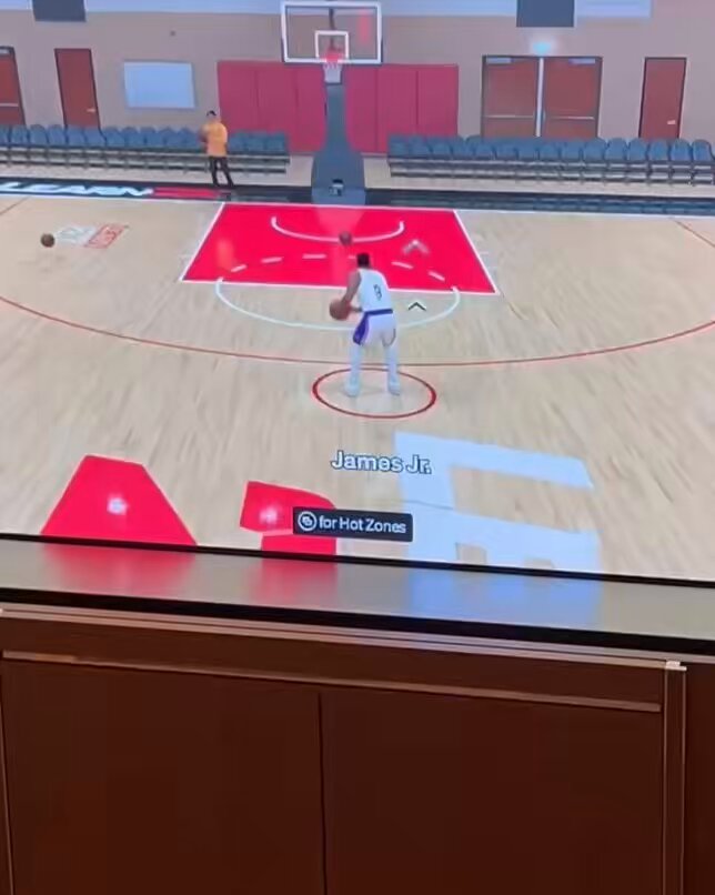 Savannah James playing as Bronny in 2K. 🔥😂 (h/t Overtime)
