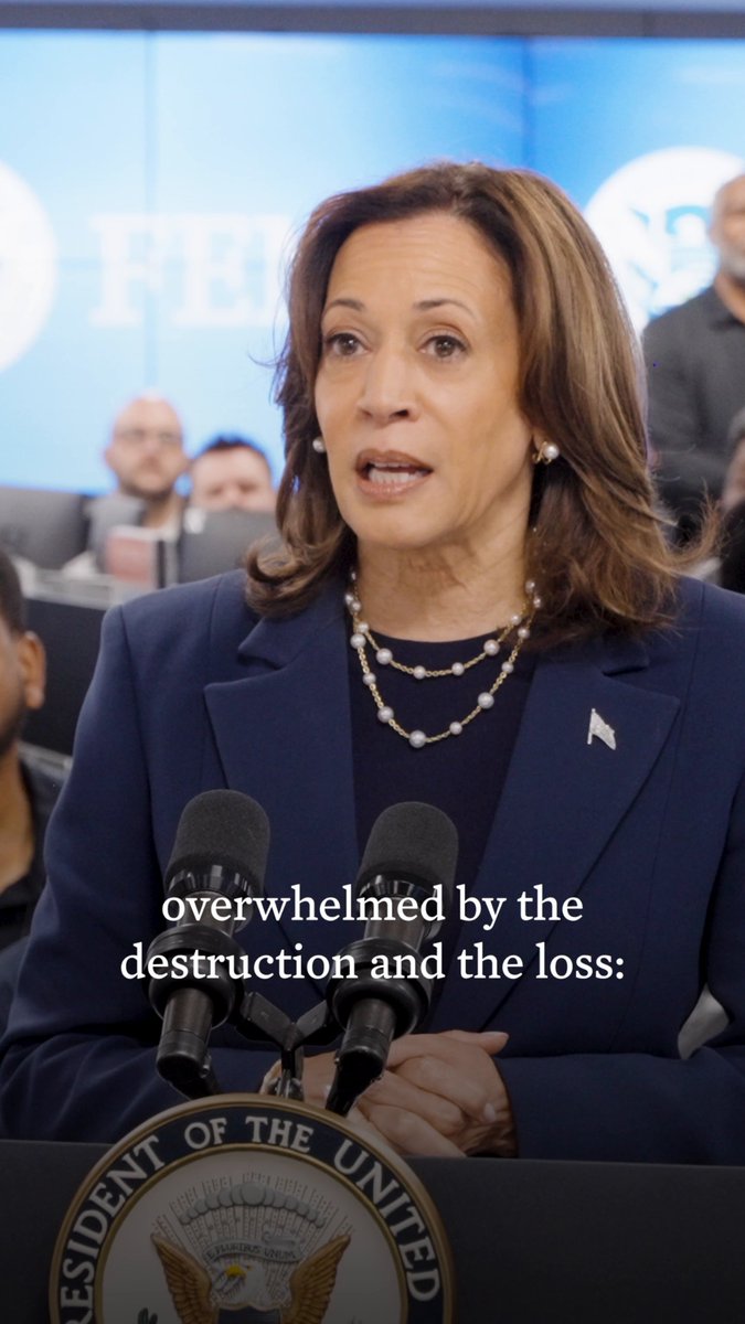 To all those impacted by Hurricane Helene: Our nation is with you, and our Administration will continue to do everything we can to help you recover and rebuild — no matter how long it takes.
