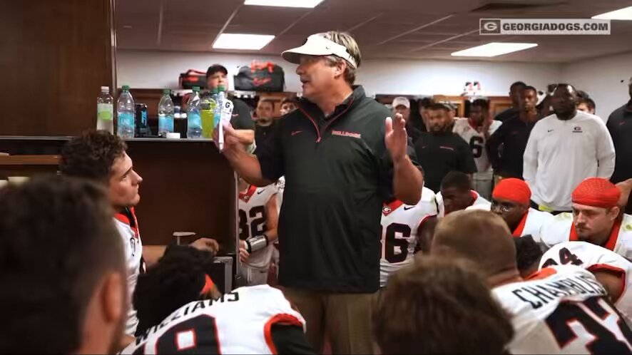 Kirby Smart postgame in the Georgia locker room after losing a heartbreaker to Alabama They aren’t going anywhere