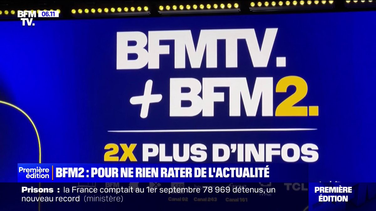 📺 Deux fois plus d'infos, deux fois plus de directs Lancement de BFM2, la nouvelle chaîne info 100% digitale pour suivre toutes les actualités