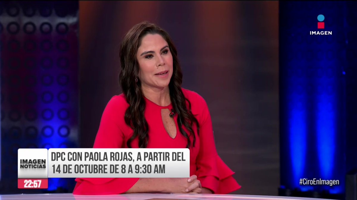 📺 Será un placer vernos todas las mañanas de 8:00 a 9:30 por Imagen Televisión. A partir del 14 de octubre. 🙏 Gracias Imagen TV por esta oportunidad y gracias Ciro Gómez Leyva por tus palabras.