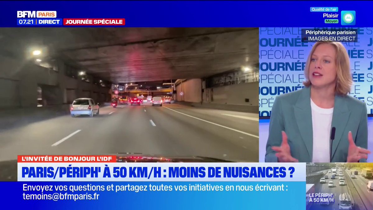 💬 "Le périphérique, c'est une étape" Anne-Claire Boux, adjointe (EELV) à la mairie de Paris en charge de la santé, donne les raisons de l'abaissement de la limitation de vitesse sur le périphérique parisien et explique la vision future du boulevard
