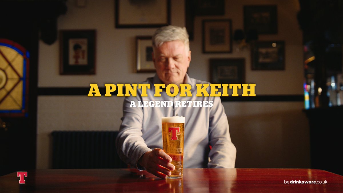 “We better get the pints in then!” After 47 years at Tennent's, our Master Brewer Keith Lugton has overseen the brewing of 10 billion pints. A true Tennent's legend behind the scenes, he takes one last sip as we raise a crisp cold pint to our Keith. 🍻