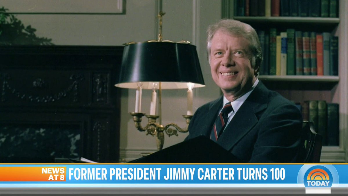 Former president Jimmy Carter turns 100 today. It’s the first time an American president has lived a full century.