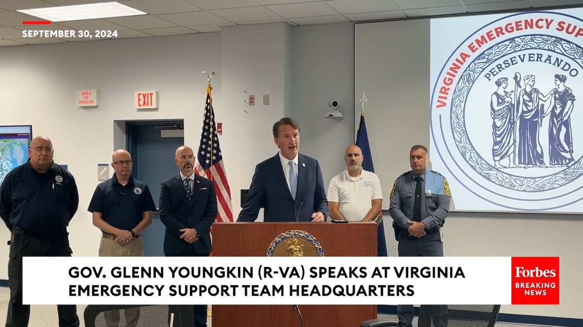 BREAKING: In a stunning rebuke of Donald Trump, Republican Governor of Virginia, Glenn Youngkin, just made it clear that President Biden and Vice President Harris have been incredibly helpful as Virginia fights against Hurricane Helene.