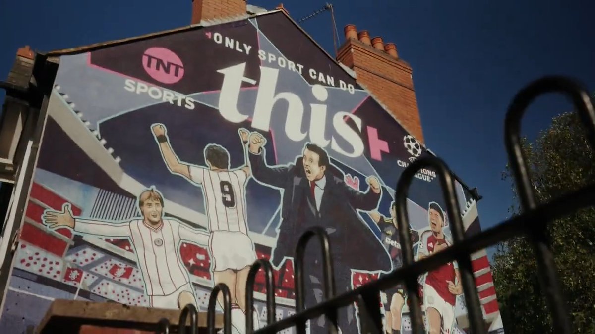 A special mural for a special occasion 🖌️ Champions League nights are back at Villa Park! 💫 Only sport can do this.
