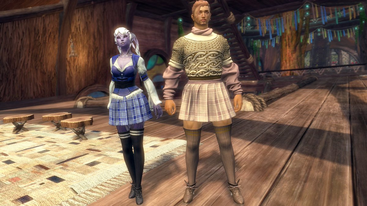 Dress up and give a fashion show to the world with a swishy, adorable skirt and a pair of fashionable boots! Check out what's new in the #GuildWars2 Gem Store:
