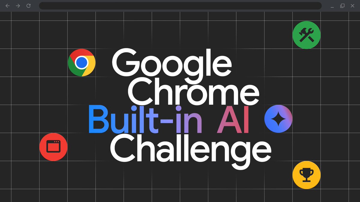 Announcing the Google Chrome Built-in AI Challenge starting today! Discover what's possible with AI on the web and Gemini Nano in Chrome. Cash prizes totaling $65,000 will be awarded to winners - show us what you can build! Join the challenge: