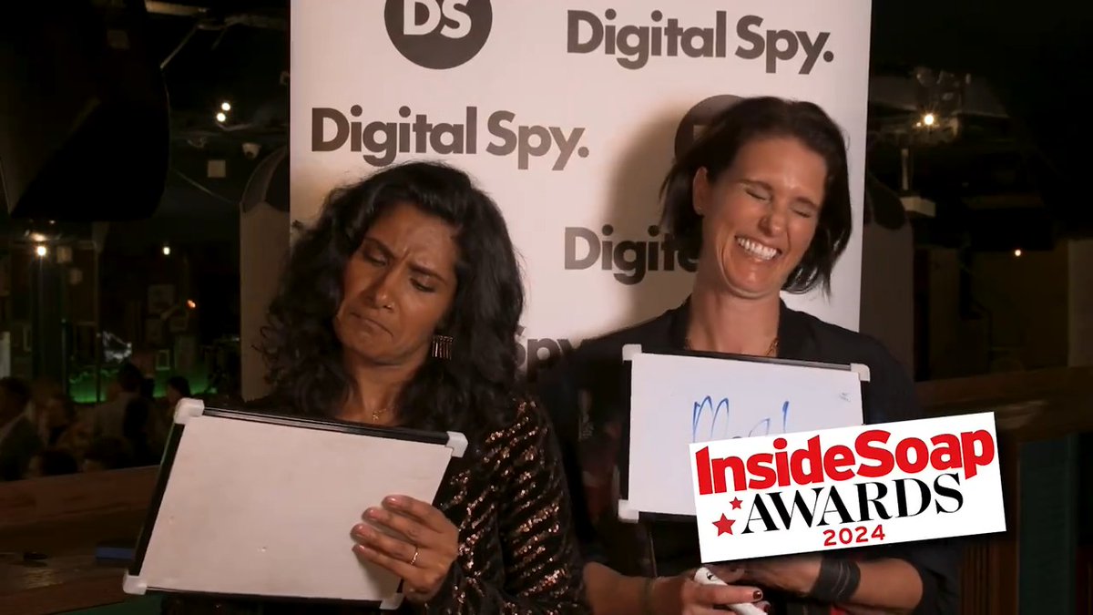 They're baaaaack. Heather and Balvinder Sopal are up to no good once again at the Inside Soap Awards ❤️ #EastEnders #Sukeve