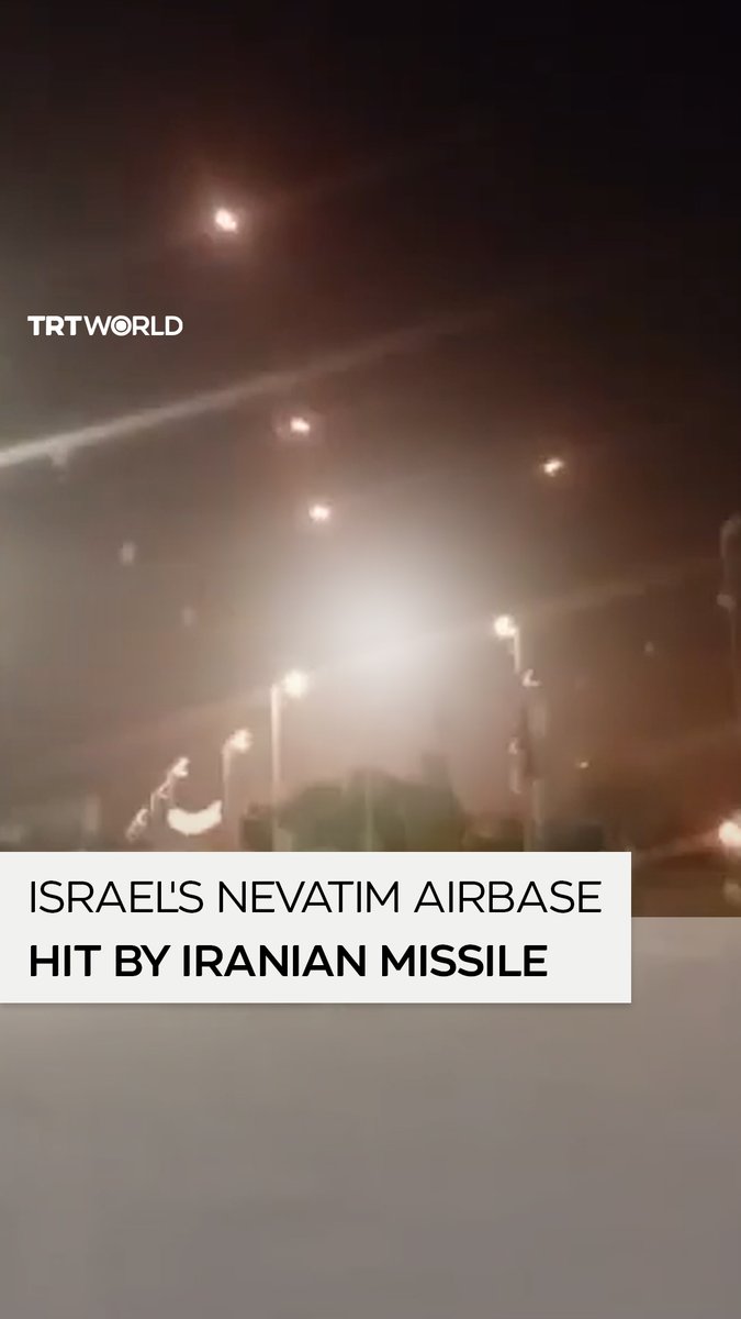 Iranian missiles have struck Israel's Nevatim Airbase near Beersheva (Bir al-Sabi) after Tehran launched a salvo of rockets in retaliation to Israel's raids in Lebanon