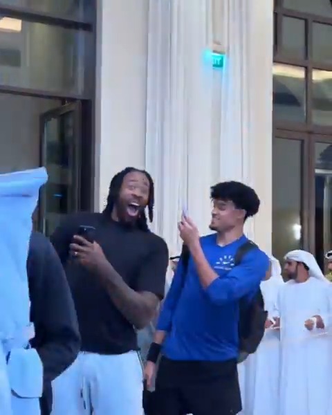 DEN in the UAE for #NBAinAbuDhabi! 🏔️✈️🏖️