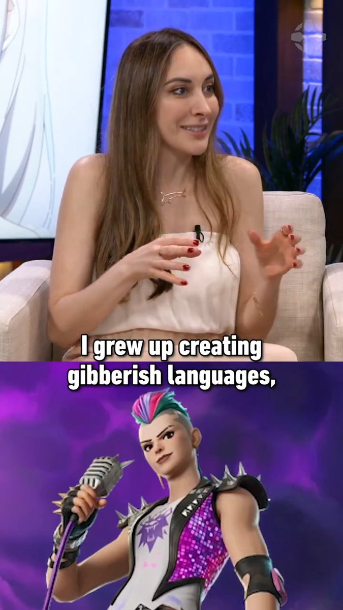 Did you know? Ash Ketchum VA Sarah Natochenny 🦄 was in Fortnite! Sarah shows us how she speaks the Fortnite language “Fortlish” 🗣️