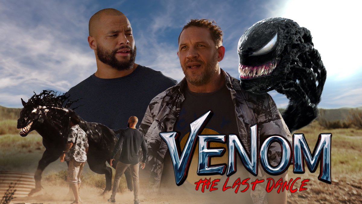 Wild: #Cowboys QB Dak Prescott stars in a new ‘Venom the Last dance’ movie promo with Tom Hardy and Venom. “Here we gooooo.” 😂💀