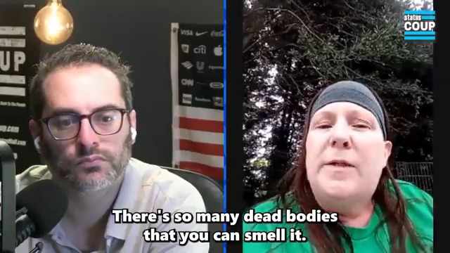 "There's so many dead bodies that you can smell it. The stench is becoming unbearable," -Amanda, who lives an hour from Asheville, North Carolina, on the devastation she saw in Asheville from Hurricane Helene. FULL INTERVIEW below