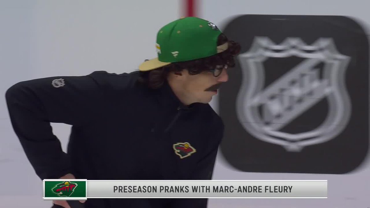 Marc-Andre Fleury wasn't playing tonight, so he joined the ice crew 🤣