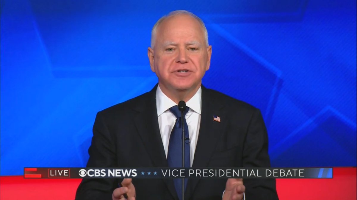 Gov. Walz: I guess we agreed not to fact check, so I will fact check it. Migrant crossings are down since Donald Trump left office