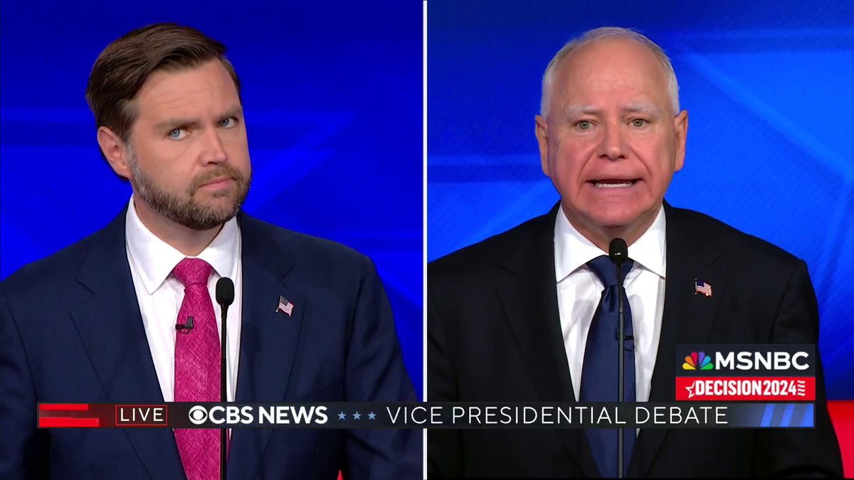 Minnesota Gov. Tim Walz and Ohio Sen. JD Vance clash after being asked about challenging the 2024 election results. "That is a damning non-answer," Walz said after Vance avoided answering if Trump lost the 2020 election.