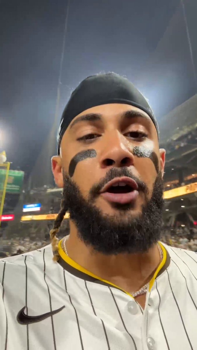 Fernando Tatis Jr. checking in after the Padres' Game 1 win 🫡