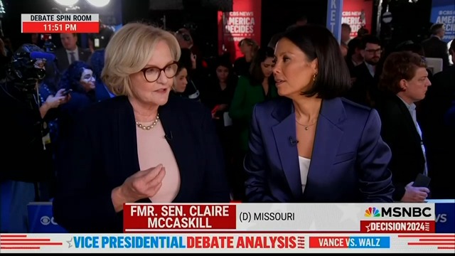 .Claire McCaskill: JD Vance is a better liar than Donald Trump. He wraps it up in prettier ribbon. And does it effortlessly with a straight face. This guy is really a good liar. I about fell out of my chair when he lied about the Affordable Care Act because I was there. I know what Donald Trump tried to do to it